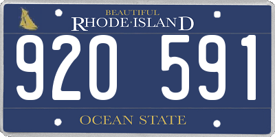 RI license plate 920591