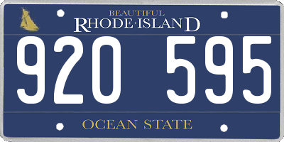 RI license plate 920595