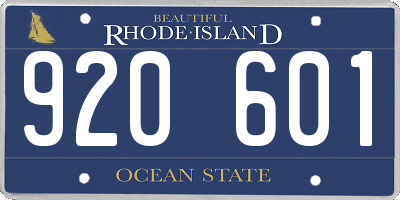 RI license plate 920601
