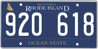 RI license plate 920618