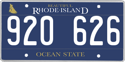 RI license plate 920626