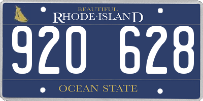 RI license plate 920628