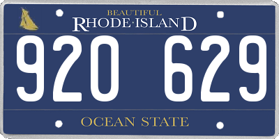 RI license plate 920629