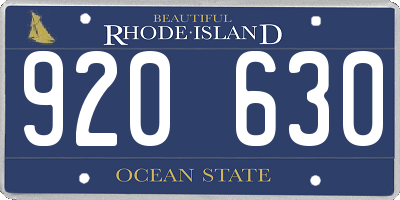 RI license plate 920630