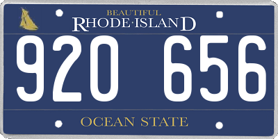 RI license plate 920656