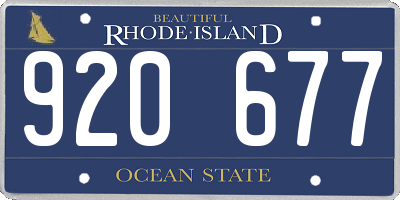 RI license plate 920677