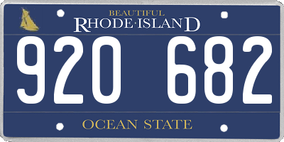 RI license plate 920682