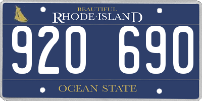 RI license plate 920690