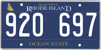 RI license plate 920697