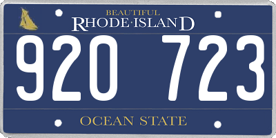 RI license plate 920723