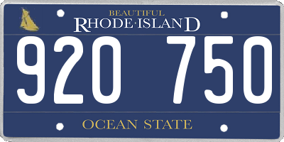 RI license plate 920750