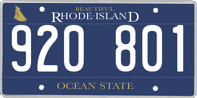 RI license plate 920801