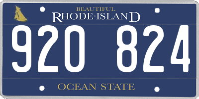 RI license plate 920824