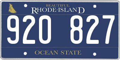 RI license plate 920827