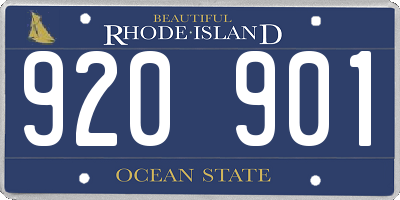 RI license plate 920901