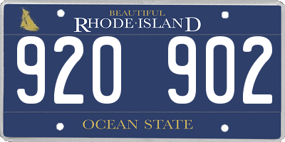 RI license plate 920902
