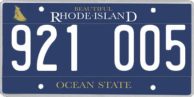 RI license plate 921005