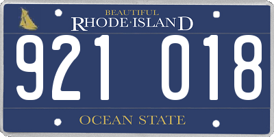 RI license plate 921018