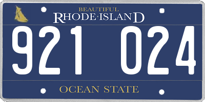 RI license plate 921024