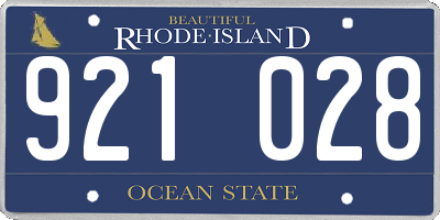 RI license plate 921028