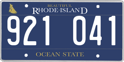 RI license plate 921041