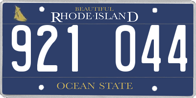 RI license plate 921044