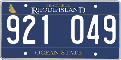 RI license plate 921049