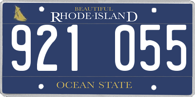 RI license plate 921055