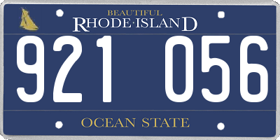 RI license plate 921056