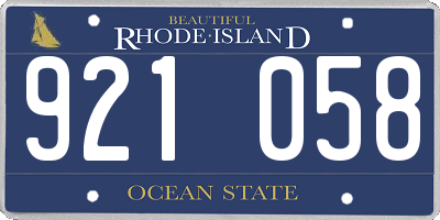 RI license plate 921058