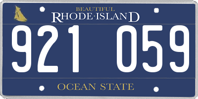 RI license plate 921059
