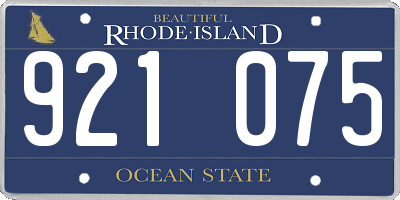 RI license plate 921075