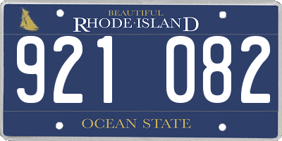 RI license plate 921082