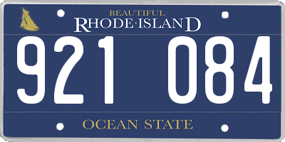RI license plate 921084