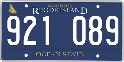 RI license plate 921089