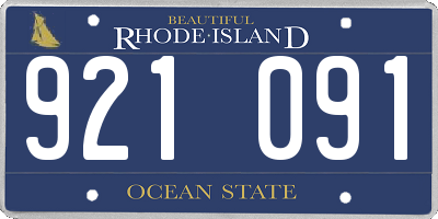 RI license plate 921091