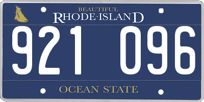 RI license plate 921096