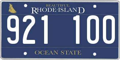 RI license plate 921100