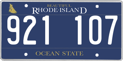 RI license plate 921107