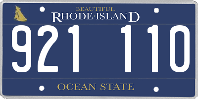 RI license plate 921110