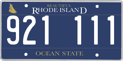 RI license plate 921111