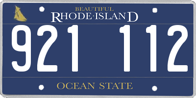 RI license plate 921112