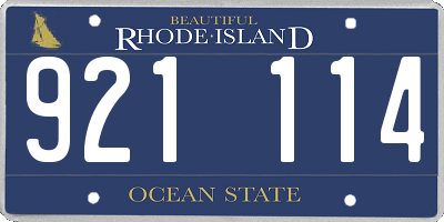 RI license plate 921114