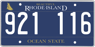 RI license plate 921116