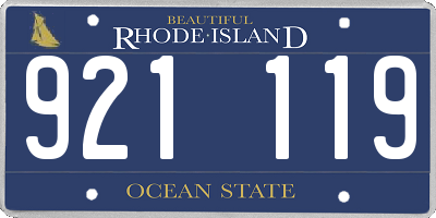 RI license plate 921119
