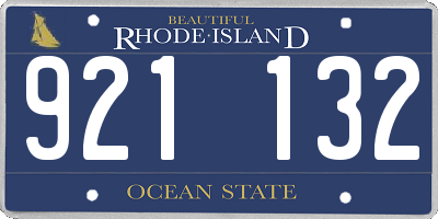 RI license plate 921132