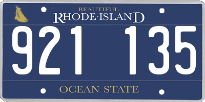 RI license plate 921135