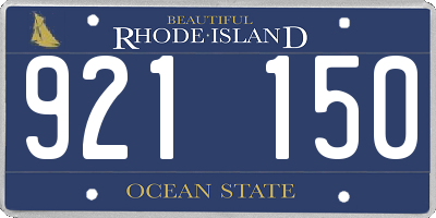 RI license plate 921150