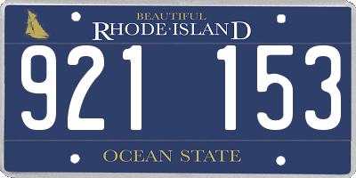 RI license plate 921153