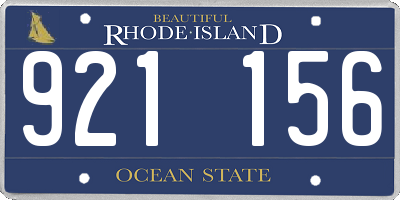 RI license plate 921156